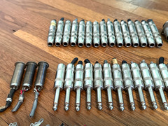 Lot of 75 Used 1/4″ / TRS / Male / Female Connectors + XLR Adapters. Switchcraft