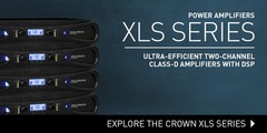 Crown XLS1002 2-Channel Class D DriveCore Professional Power Amplifier – Black