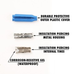 Innfact 200 Pcs Waterproof Wire B Connectors – AWG 03.Filled Gel 200 pcs