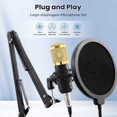 Home Studio Recording Kit Audio Mixer Condenser Microphone Music Podcast Stream