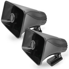 Pyle 6″ PA Horn Speaker for Indoor/Outdoor Use, 50W Peak Power, Black, 2 Pack