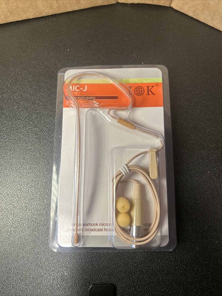 J K Light-Weight Headset Headworn Earhook Microphone MIC-J D4