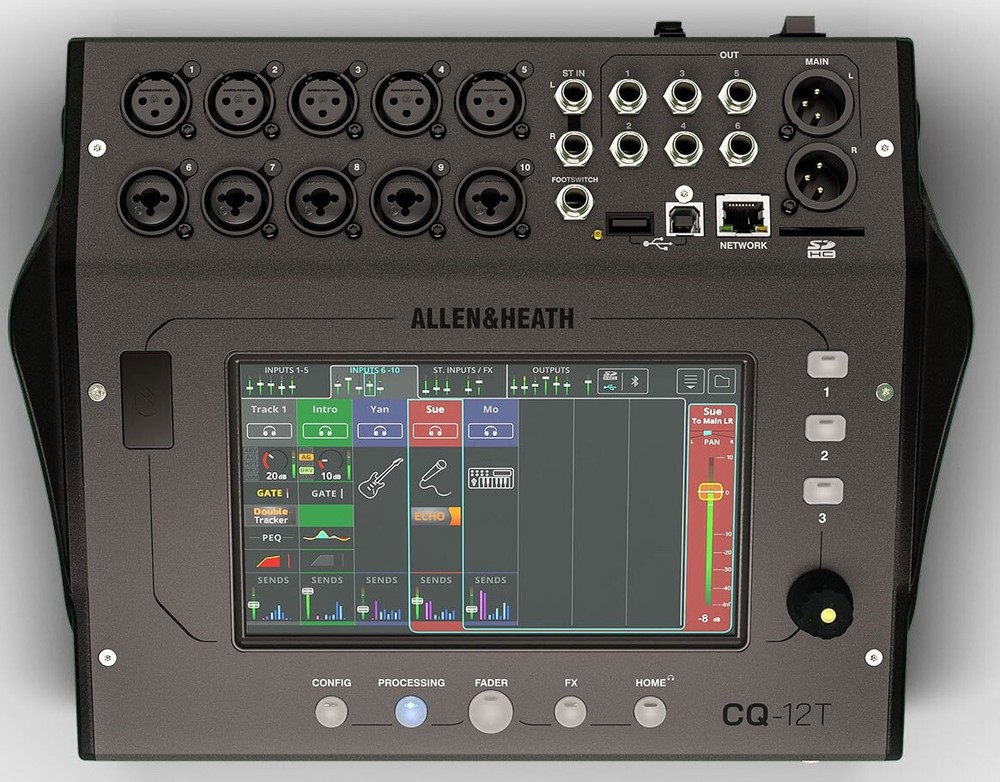 Allen & Heath CQ-12T Ultra-Compact Digital Mixer – Black (AH-CQ12T)