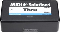 MIDI Solutions MultiVoltage Thru 1-in 2-out MIDI Through Box