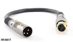 1ft Premium XLR Male to Female Microphone Audio Extension Cable – XR-0001T