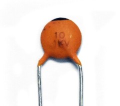 100pc Disc Ceramic Capacitor 10pF 1KV K ±10% NP0 Pitch=5mm RoHS Taiwan NPO