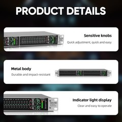 MIZISNR Stereo Graphic Equalizer 15Band EQ for Home Audio System, Rack Mount …