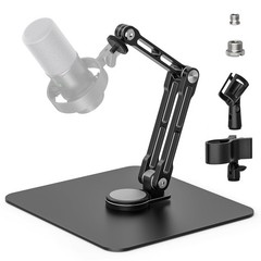 Mic Stand Desk, 360° Rotatable Desktop Microphone Stand, Max Load 4.4 lb, Adj…