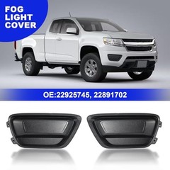 Pair Fog Light Cover Bezel for Chevy Colorado 2015-2021 Left and Right Side
