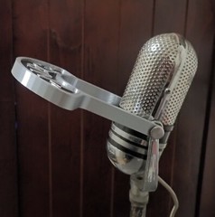 Custom Mic Flag for vintage mini RCA 77 clone microphone Calrad Argonne Fentone