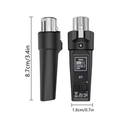 Dynamic Range 110dB Wireless Guitar XLR Transmitter Receiver System 30-50m Black