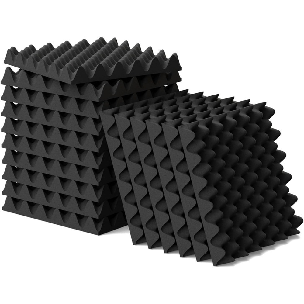 6 Pack 1.5″x12″x12″ Acoustic Foam Panels Soundproof Egg Crate Studio Wedges Fire