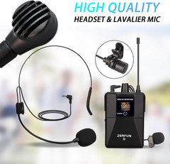 4-Channel Pro Wireless Microphone System for Karaoke & Church Events