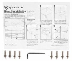 Pair 21” Steel White Stands For KEF Q150 Bookshelf Speakers Robust Metal Poles