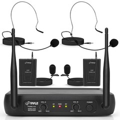 Pyle Pro PDWM2145 Dual Channel Wireless Microphone System with 2 Mics Kit