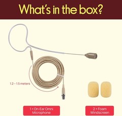 PRO On-Ear Omnidirectional Wireless Headset Microphone – Beige Skin Tone