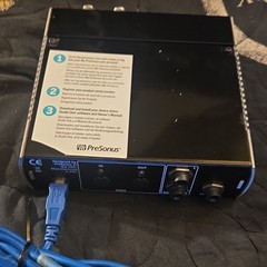 PreSonus AudioBox USB Interface MIDI I/O 48V Phantom Power 2 Mic Home Studio