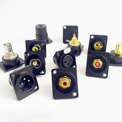 Panel Mount D Type Audio Connector XLR RCA BNC for Broadcast Gear