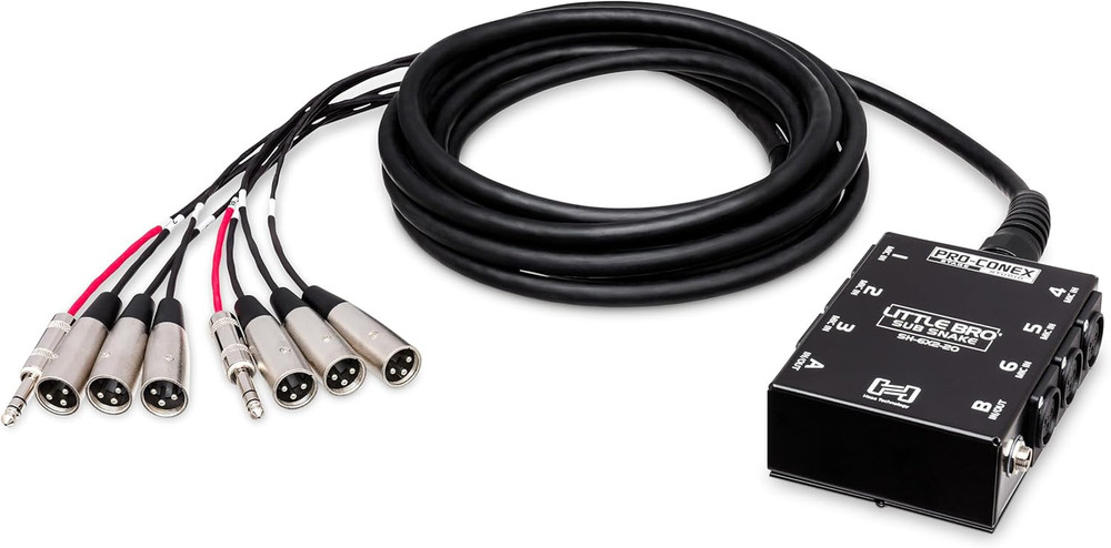 SH-6X2-30 Pro-Conex Little Bro‘ Sub Snake, 6 X XLR Sends and 2 X 1/4 Inch TRS R