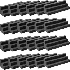 24 Pack Bass Traps Acoustic Foam Panels – 12″ X 3″ X 3″ Bass Trap Acoustic Foam