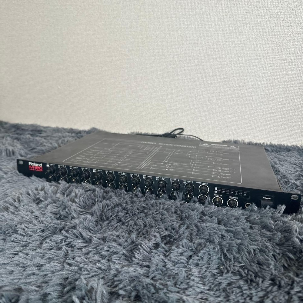Roland M-120 12ch Line Mixer Rackmount Audio Mixer Tested Working Japan Used