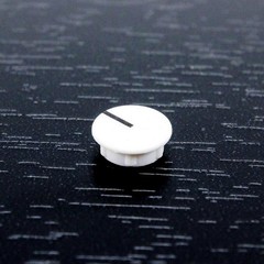 PixelGear White Knob Cap with Indicator Line for Rane HC6, MP-24, PE-17, SM-26