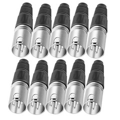 Neewer 10 Male and 10 Female 3 Pin XLR Solder Type Plug Audio Cable Connector