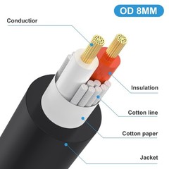Speakon to 1/4″ Mono Speaker Cable 6.35mm TS Plug to Speakon Male Speaker Wire