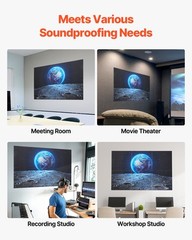 VEVOR 6 Pack Art Acoustic Panels 23.6 x 23.6 inch Self Adhesive for Home Earth