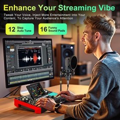 Podcast Microphone Bundle with Live Sound Board Audio Mixer Podcast Equipment…