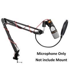 3.5mm Condenser Microphone Tripod Stand Mic for Studio Recording PC Laptop Game
