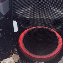 Altec Lansing Illuminated PA Speaker Black Rectangular Plastic Metal