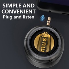 3.5mm Mini Cellphone External Speaker Portable Stereo Music Player Rechargeable