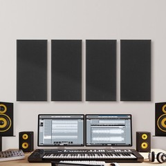 VEVOR 4 PCS Acoustic Wall Panels 2 in Thick 23.6 x 11.8 in Self-adhesive Black