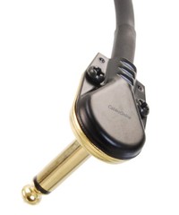 Low-Profile Right-Angle 3-Pin XLR Male to Right-Angle 1/4″ TS Male Cable