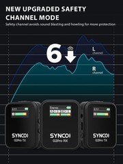 SYNCO Wireless Lavalier Standard (No onboard recording), with charging case