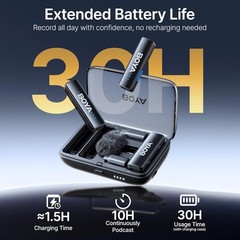 BOYA BOYALINK All-in-One Wireless Microphone Set for iPhone, Android And More