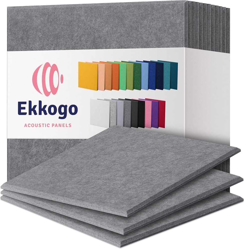 12 Pack Gray Acoustic Soundproof Foam Panels