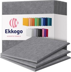 12 Pack Gray Acoustic Soundproof Foam Panels