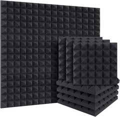 12-96 Pack Acoustic Panels Sound Absorbing Noise Proofing Studio Foam Wall Tiles