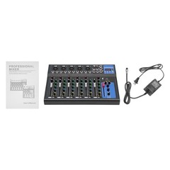 Bluetooth 7 Ch. Studio/DJ Controller Audio Mixer Console 7 Channel Mixer USB New