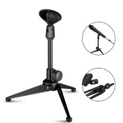 Mini Desktop Microphone Stand Tripod Adjustable Mic Holder Table Bracket