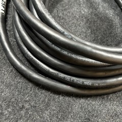Rubberized 25ft Quad Box Power Cable 4 outlet box 12/3 SJOOW Black Cord 15A