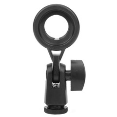Microphone Holder, Portable Anti Vibration Mic Stand Adapter, Black Plastic, …