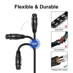 1 Pair 5 Pin XLR To RJ45 Cable Male Female Ethernet Connector 3 Feet Audio