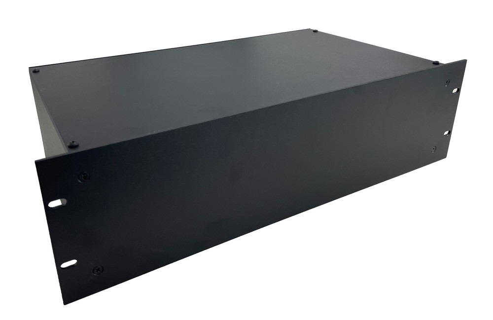 PROCRAFT RP3B-10-BK 3U 10″ Deep Rack Mount Project Box – Aluminum Face/Steel Box
