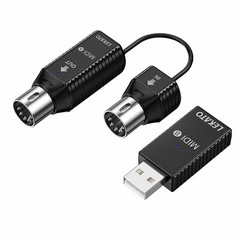 LEKATO Wireless MIDI Adapter Wireless 5 PIN USB MIDI Interface Ultra Low Latency