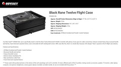 Odyssey FZRANE12BL Black Label Flight Road Case for Rane TWELVE DJ Controller