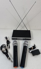 GTD Audio 2 Channel VHF Handheld Wireless Microphone System V-28 + 2 Microphones
