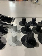 Lot of Speaker Cabinet Metal Pole Mounts 1 3/8″ Stand Mount Plastic and Metal